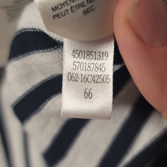 Chicos Zenergy Radley Striped Button Front  Duster Cardigan W/Pockets SZ 1=M - Picture 9 of 11